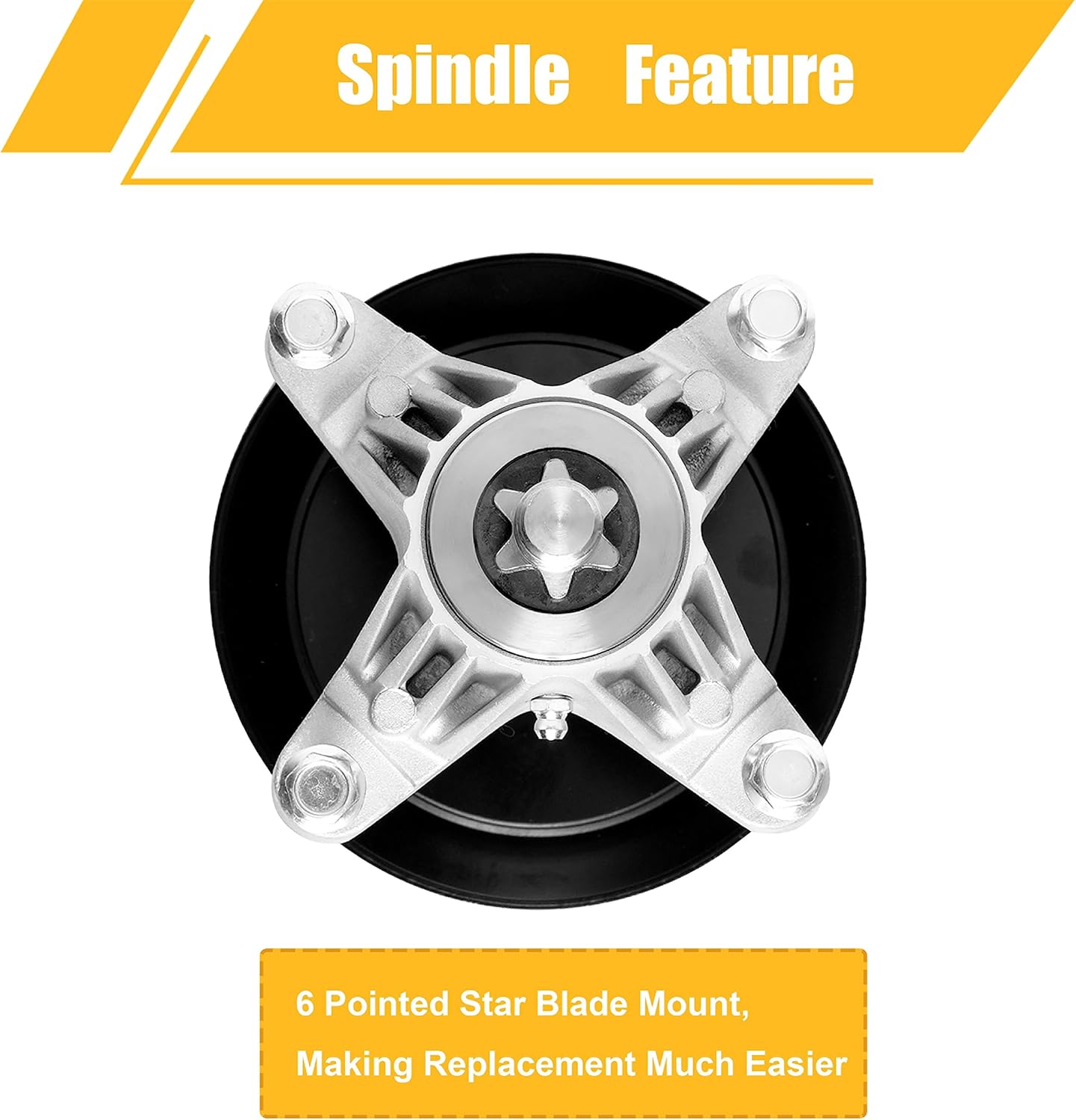 (2 Pack) Replacement Spindle Assembly for Craftsman Troy Bilt Cub Cadet Lawn Mower, Replaces 918-06991 618-06991, for Huskee LT4200, Craftsman T1000 T1200 T1400 T1800 Mandrel Assembly 42" Mower Deck