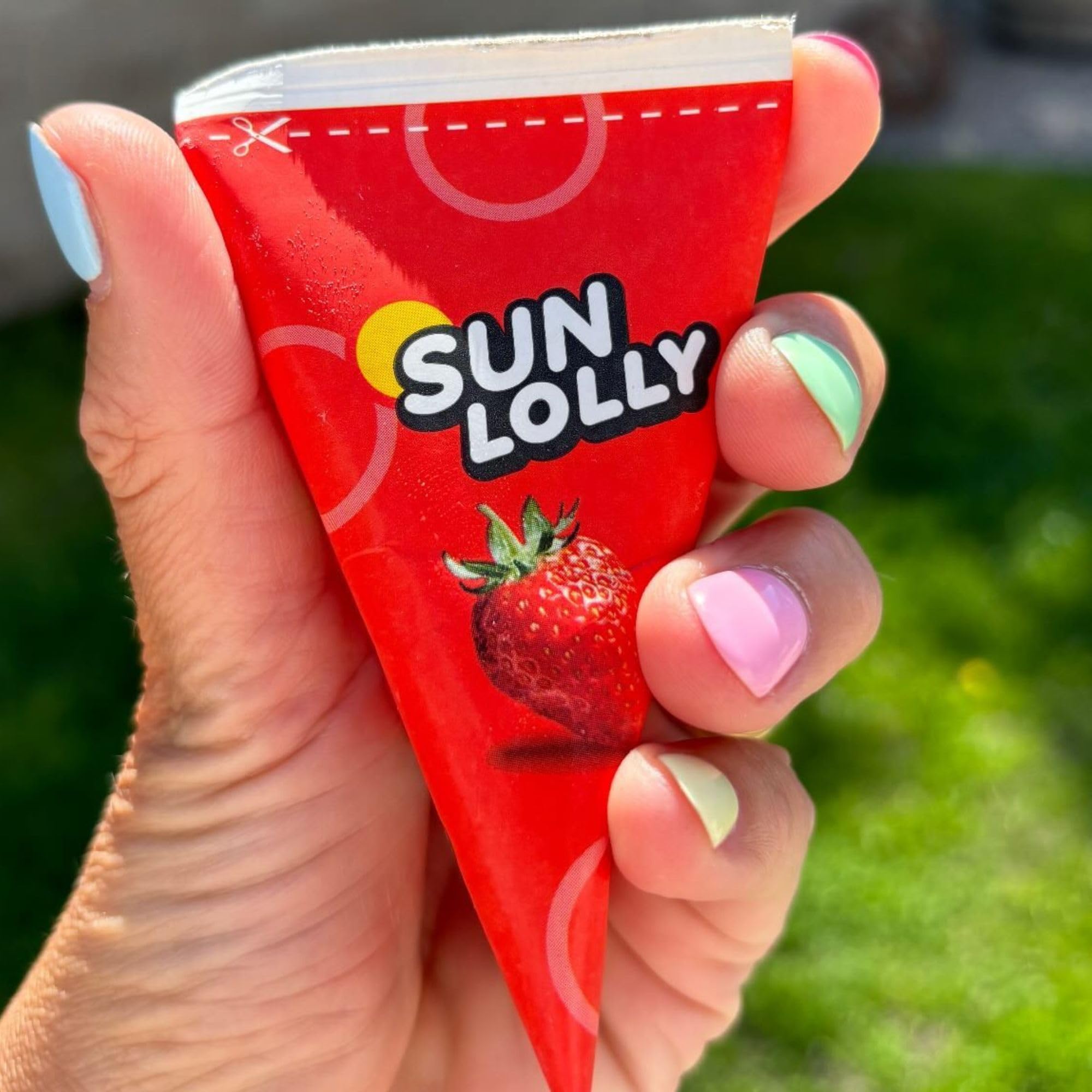 Sun Lolly Helados de agua Fresa 8 piezas 480 ml Sin lactosa Sin gluten