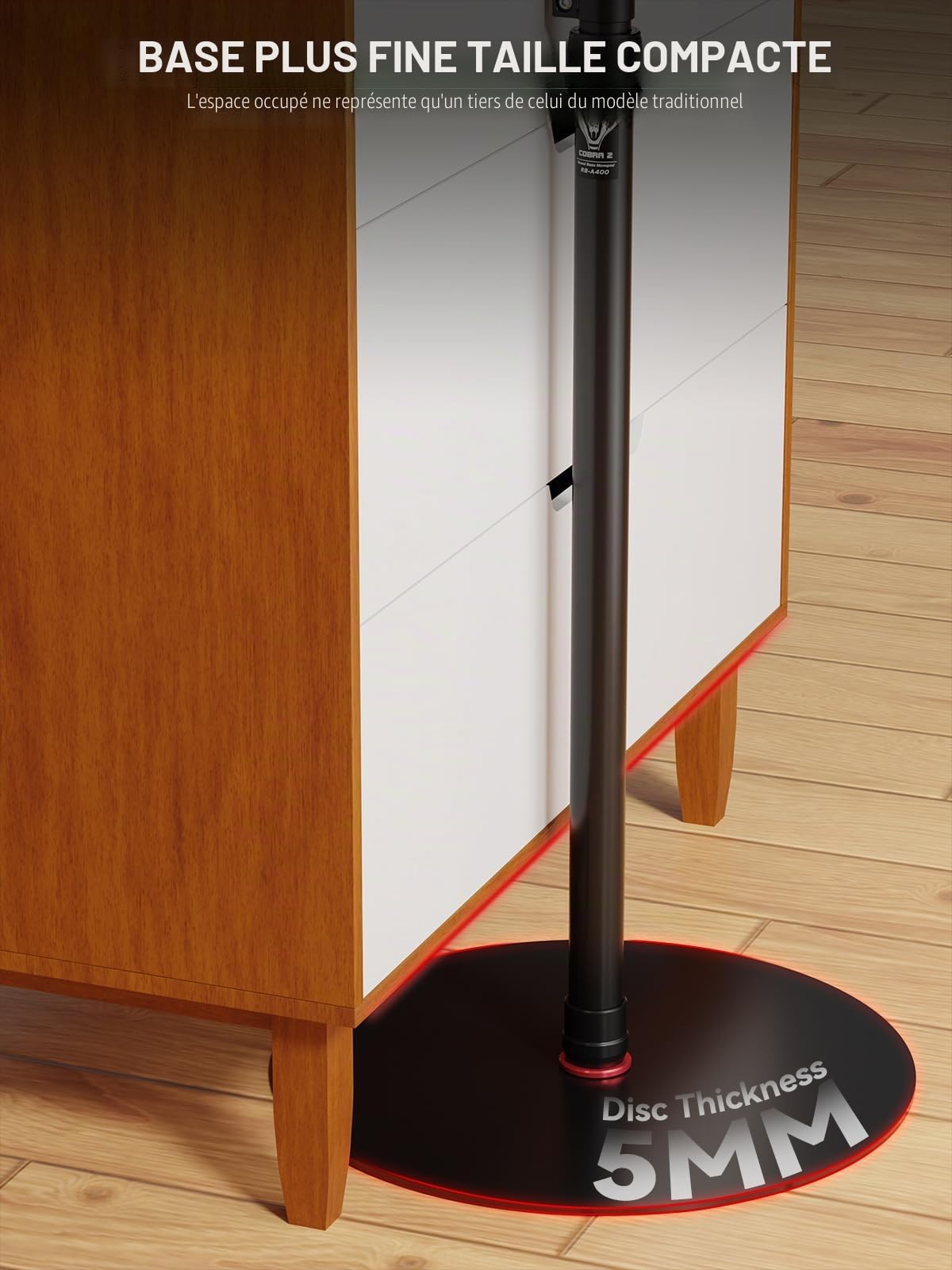 IFOOTAGE Cobra 2 RB-A400 Monopode Professionnel en Aluminium pour Appareil Photo,Monopode de Studio,Base Lestée et Hauteur Réglable,Support de Sol,Support D'éclairage,Diamètre de la Base : 40 cm
