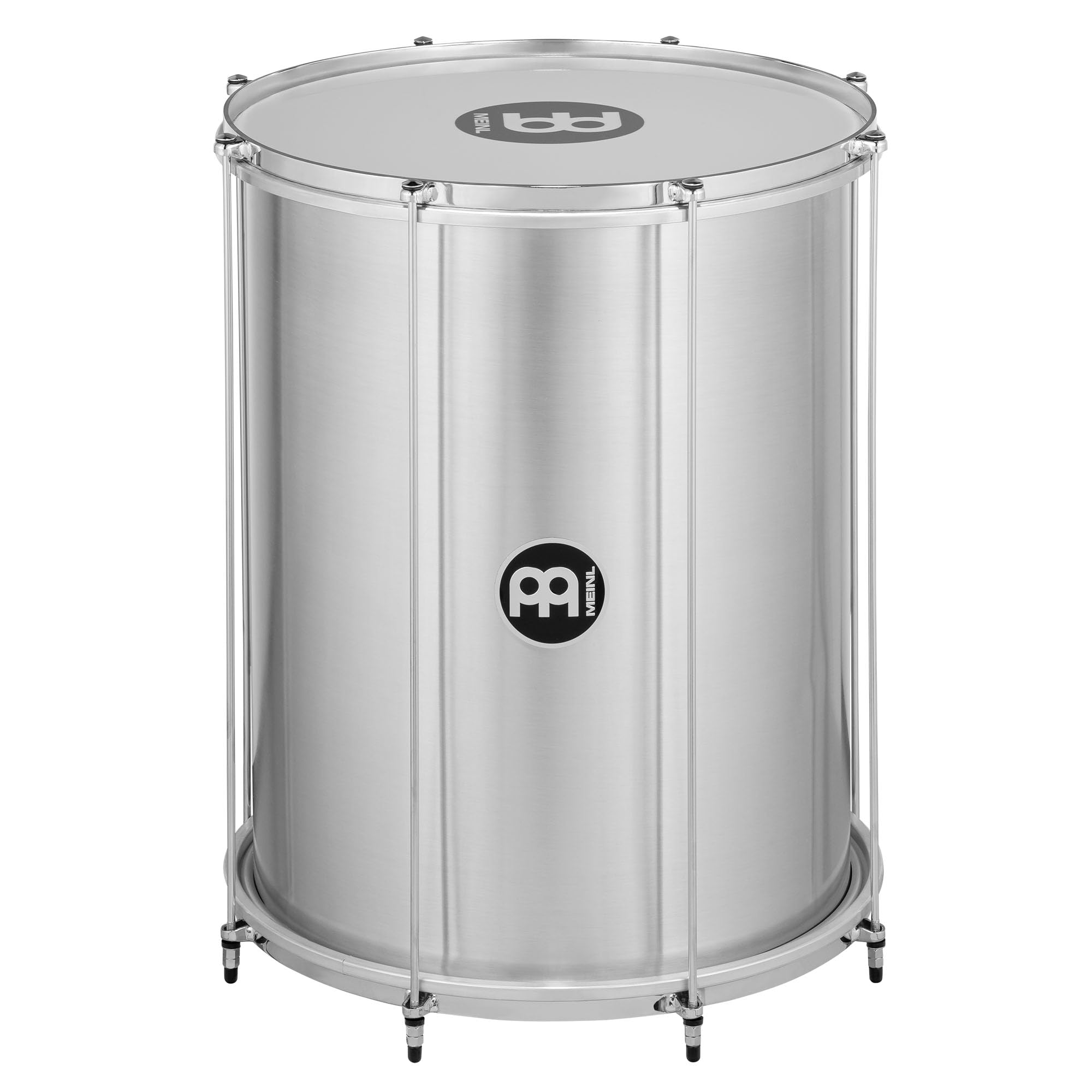 Meinl Percussion Classic Series Surdo - Kleine Samba Trommel - 16 Zoll Durchmesser - 20 Zoll Höhe - Aluminium, Silber (SUC16)
