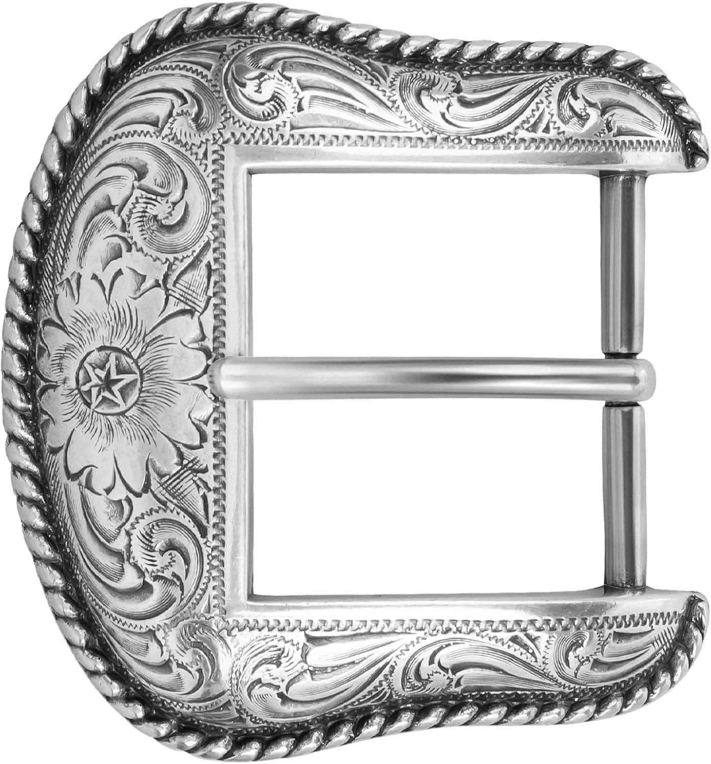 Classic antique replacement belt buckles for men and women (Vintage Silver-4)