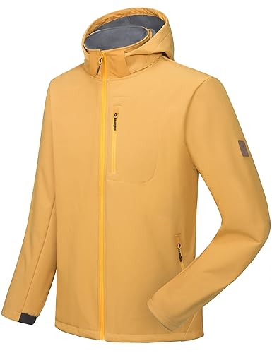 Little Donkey Andy Men’s Fleece Lined Softshell Jacket Lightweight Warm