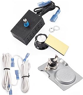 Hiorucet Blower Fan With Variable Rheostat Speed On/Off Switch Control and Magnetic Thermostat Switch for Fireplace, Wood Stove, Gas Log - High Temperature Resistant Wire