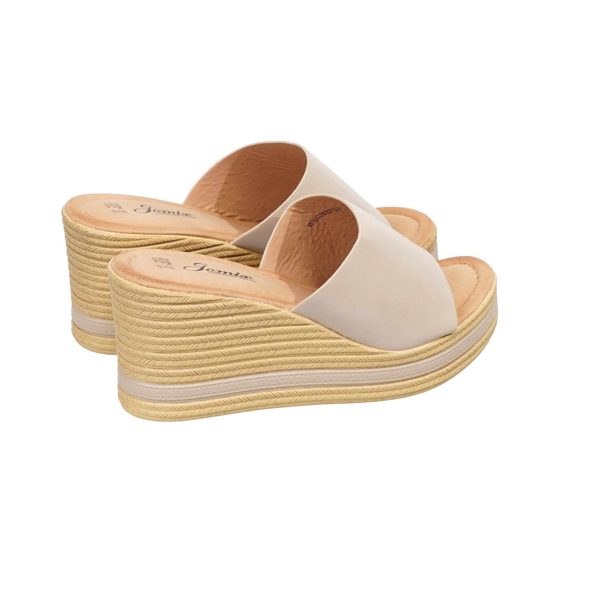 JOMIX Sandali Donna Estivi Eleganti con Zeppa e Plateau Comode Scarpe Aperte Leggere e Traspiranti Calzature alla Moda per Tutti i Giorni