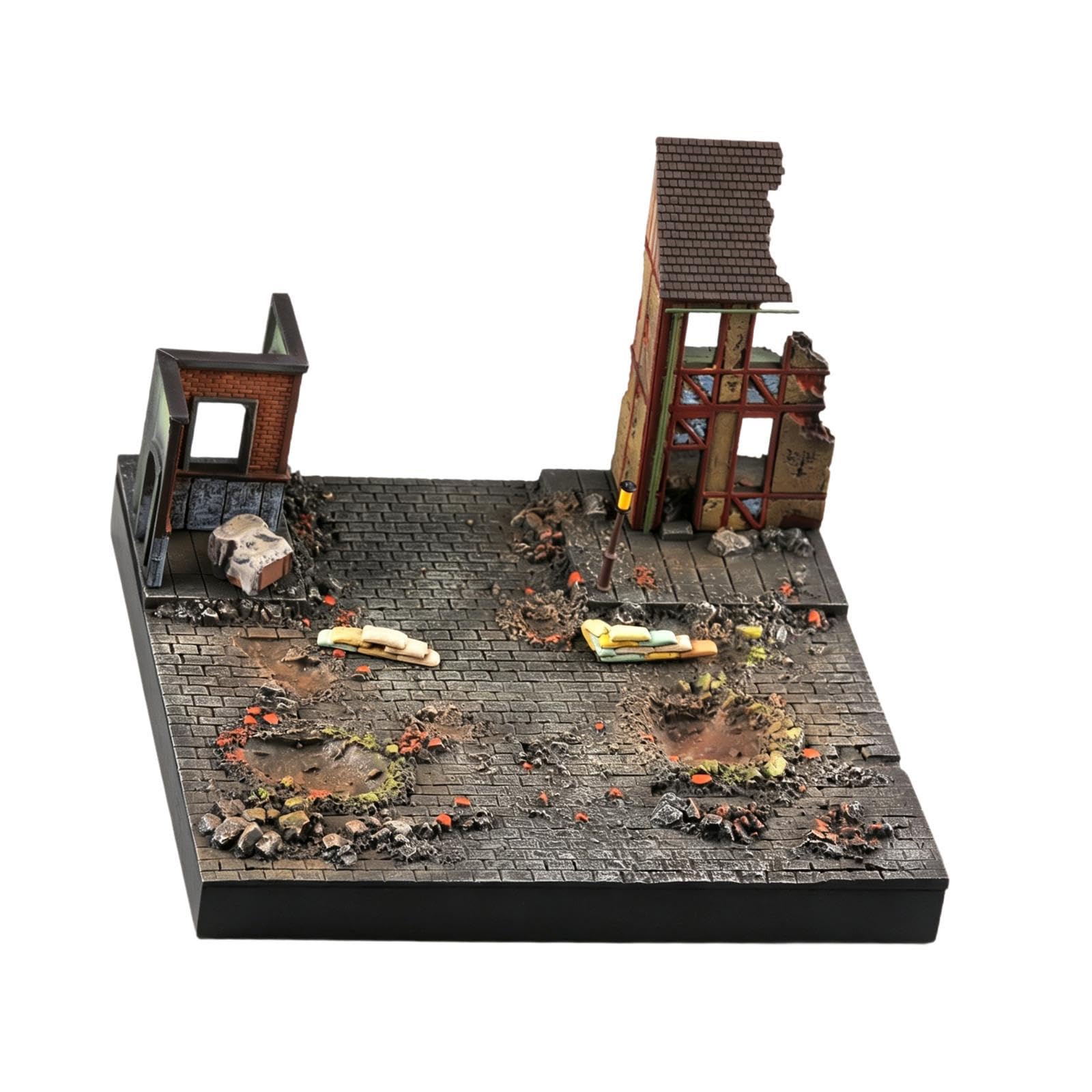 Modello in Resina Diorama Strada 1/72 Dipinto Accessorio Scena Tavolo Paintato Presentazione Miniatura Realistica Adatto a Collezionismo Gioco da