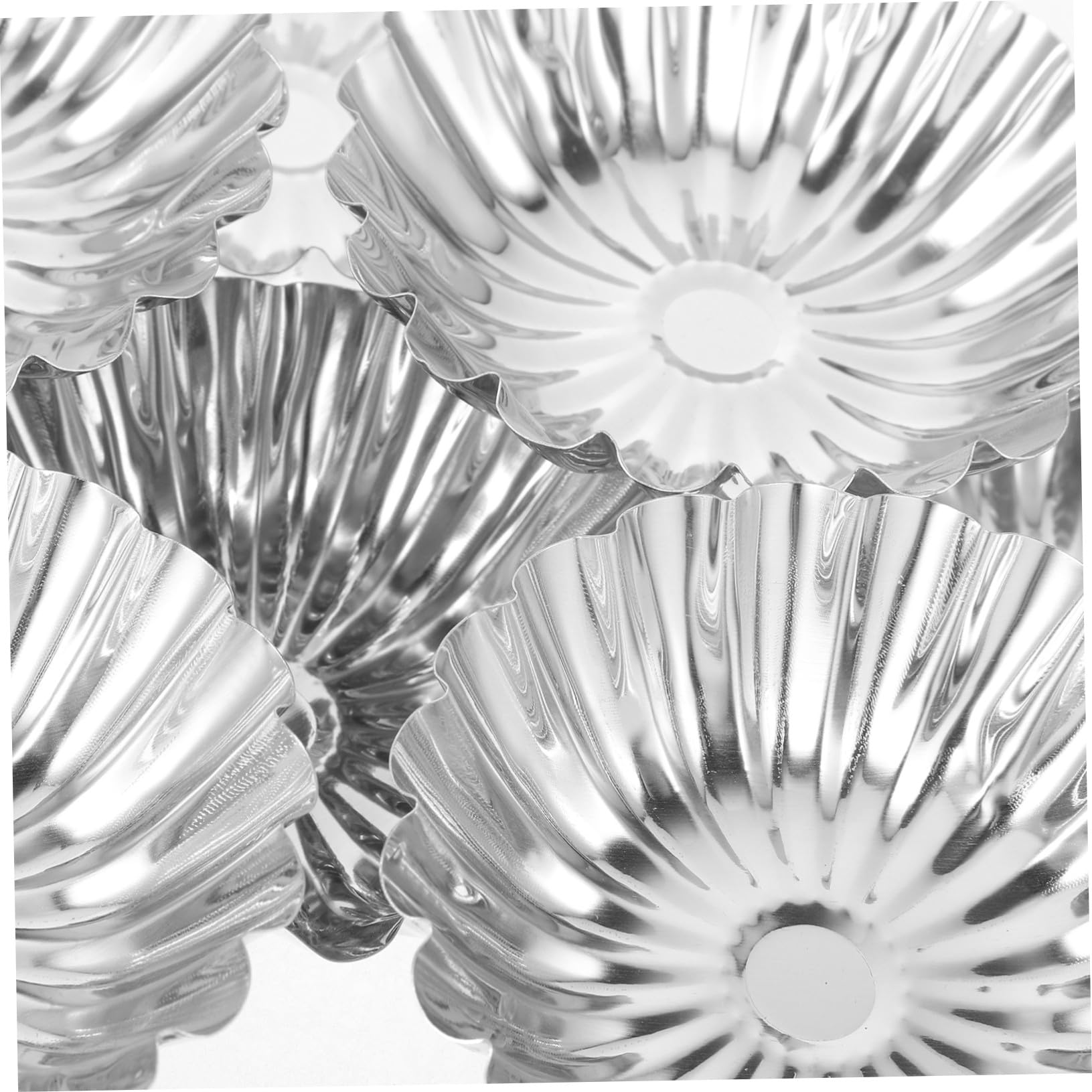 SECFOU 50 Stück Edelstahl Tartelette Formen Hitzebeständige Backformen für Eierkuchen Muffins und Pudding Stabile Wiederverwendbare Kuchenformen für Küche und Gastronomie