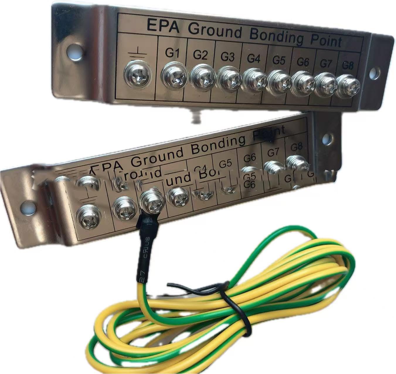 Stainless Steel EPA Ground Bonding Point Grounding Terminal Block for EPA Static Control and ESD Protection (2 Pack)