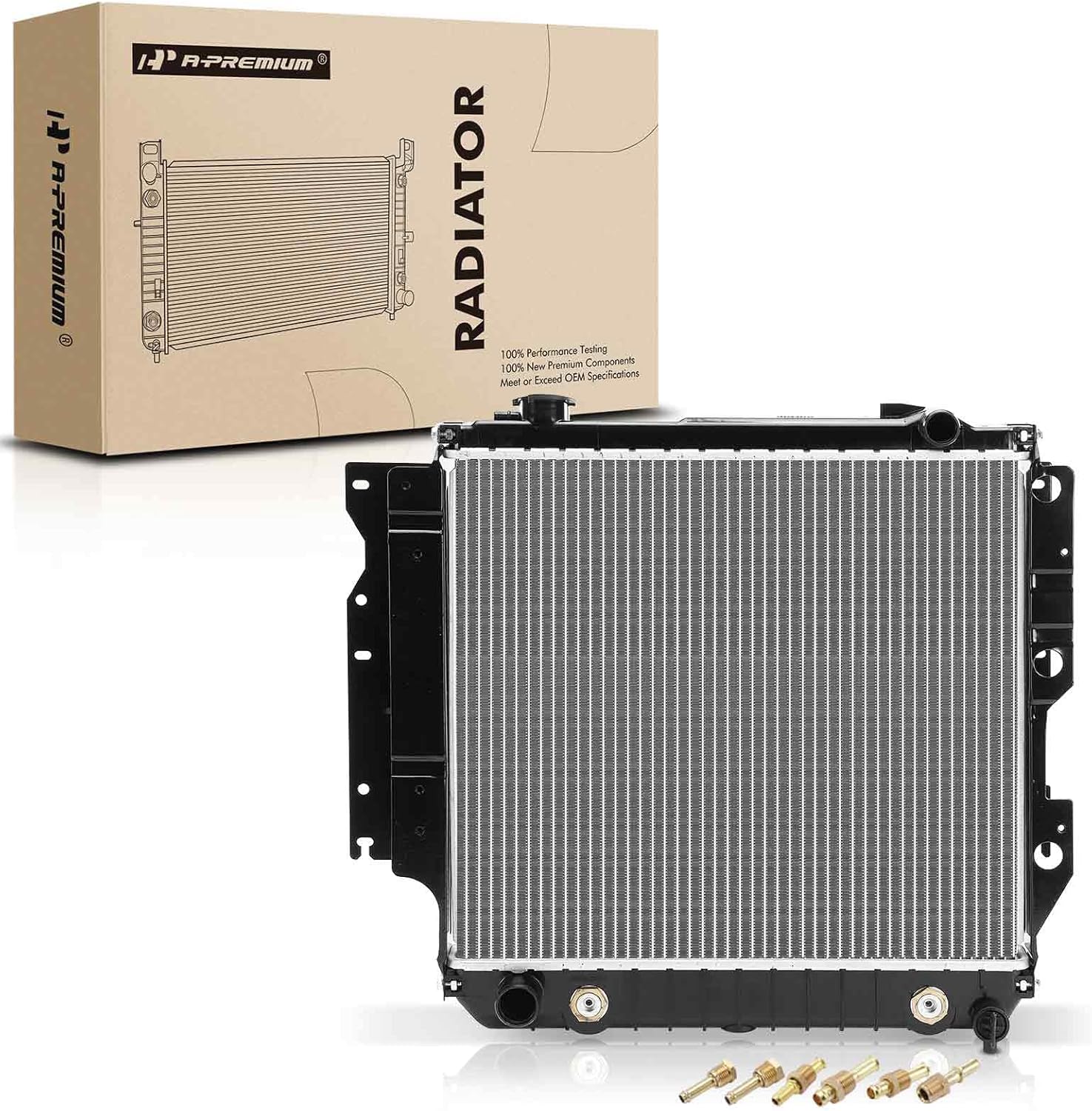 A-Premium Engine Coolant Radiator Assembly with Transmission Oil Cooler ...