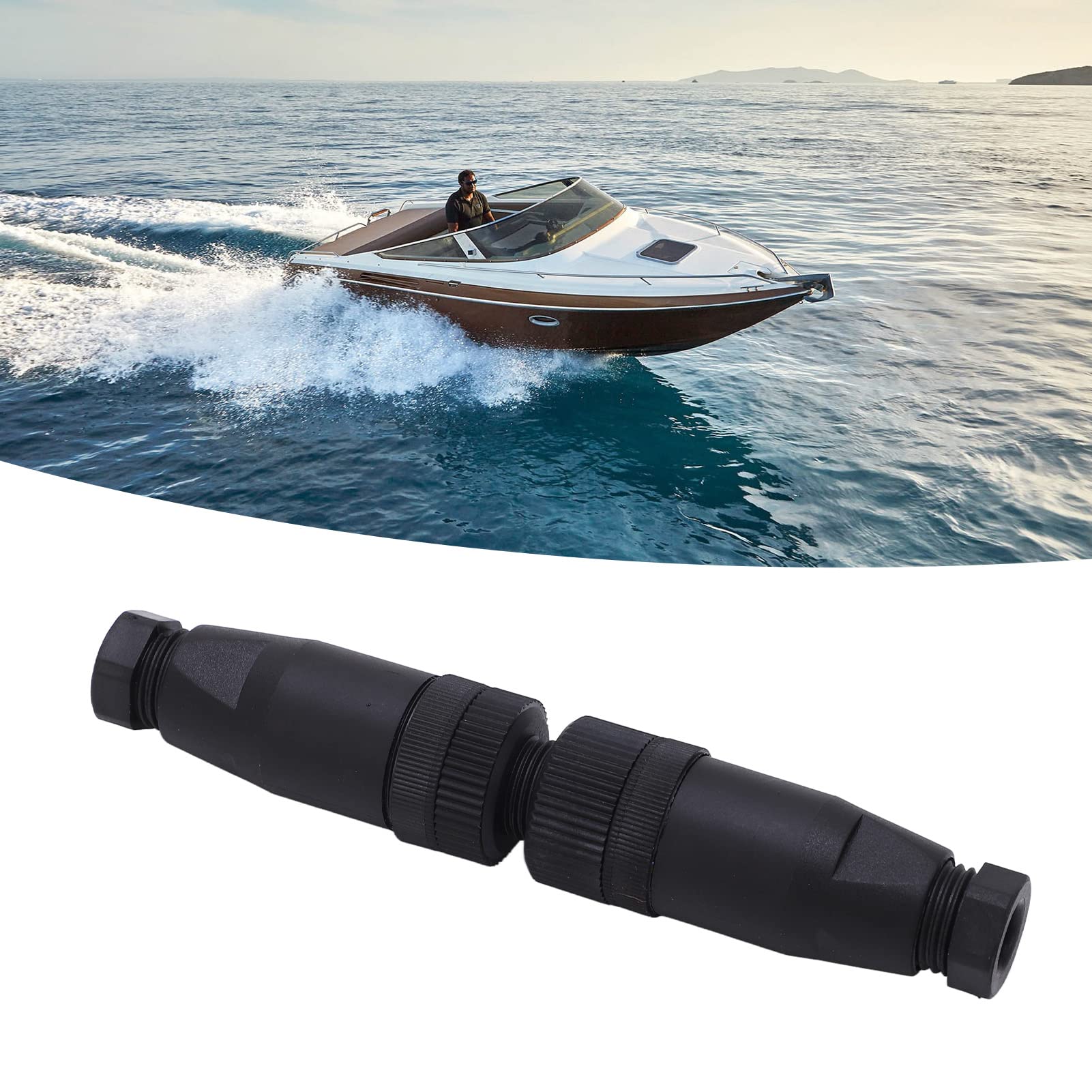 Connettore NMEA 2000 Maschio/Femmina ABS M12 5 Pin 9A, Terminatore Resistente al Calore e UV per Applicazioni Marine