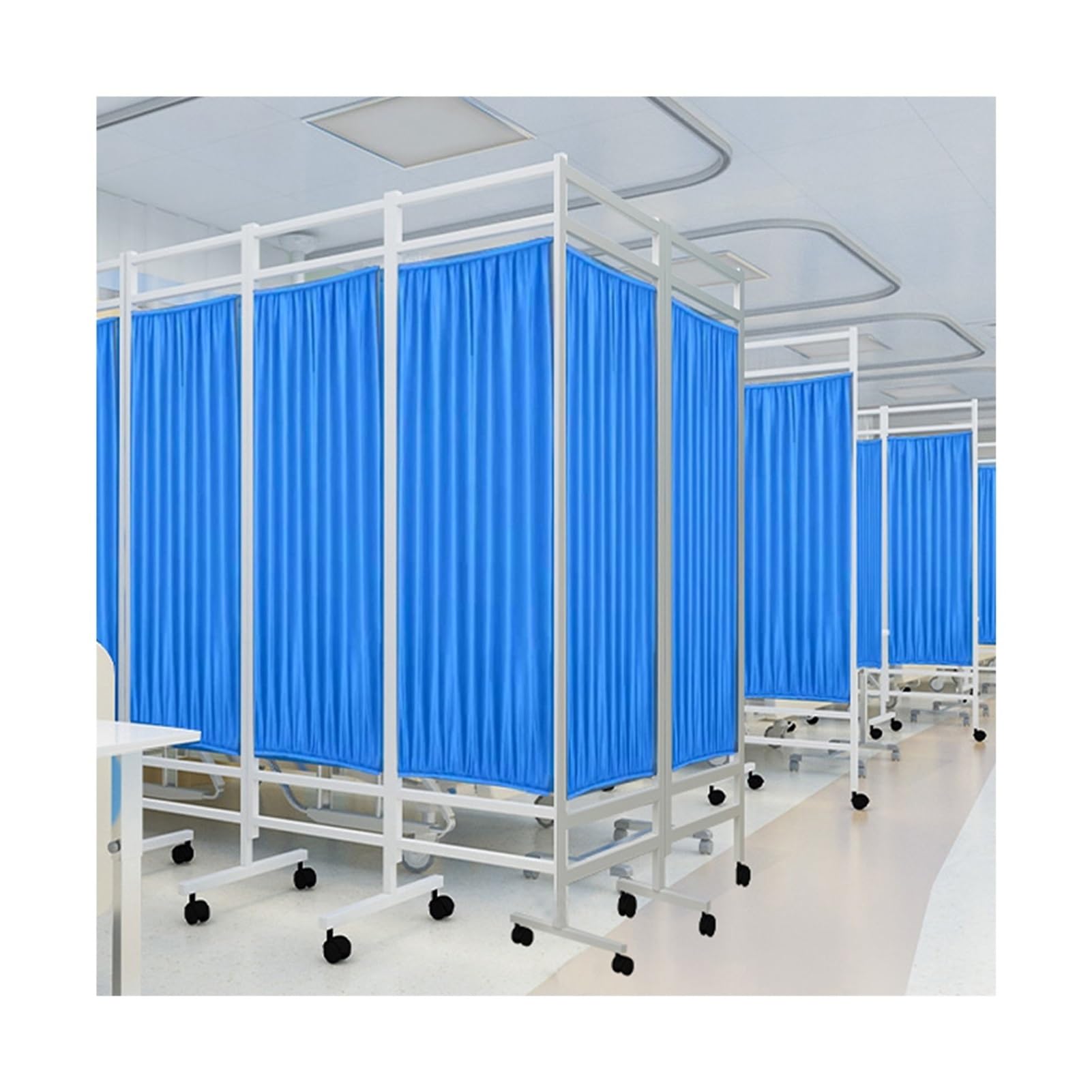 Cloison amovible avec roues verrouillables pour cacher un dressing