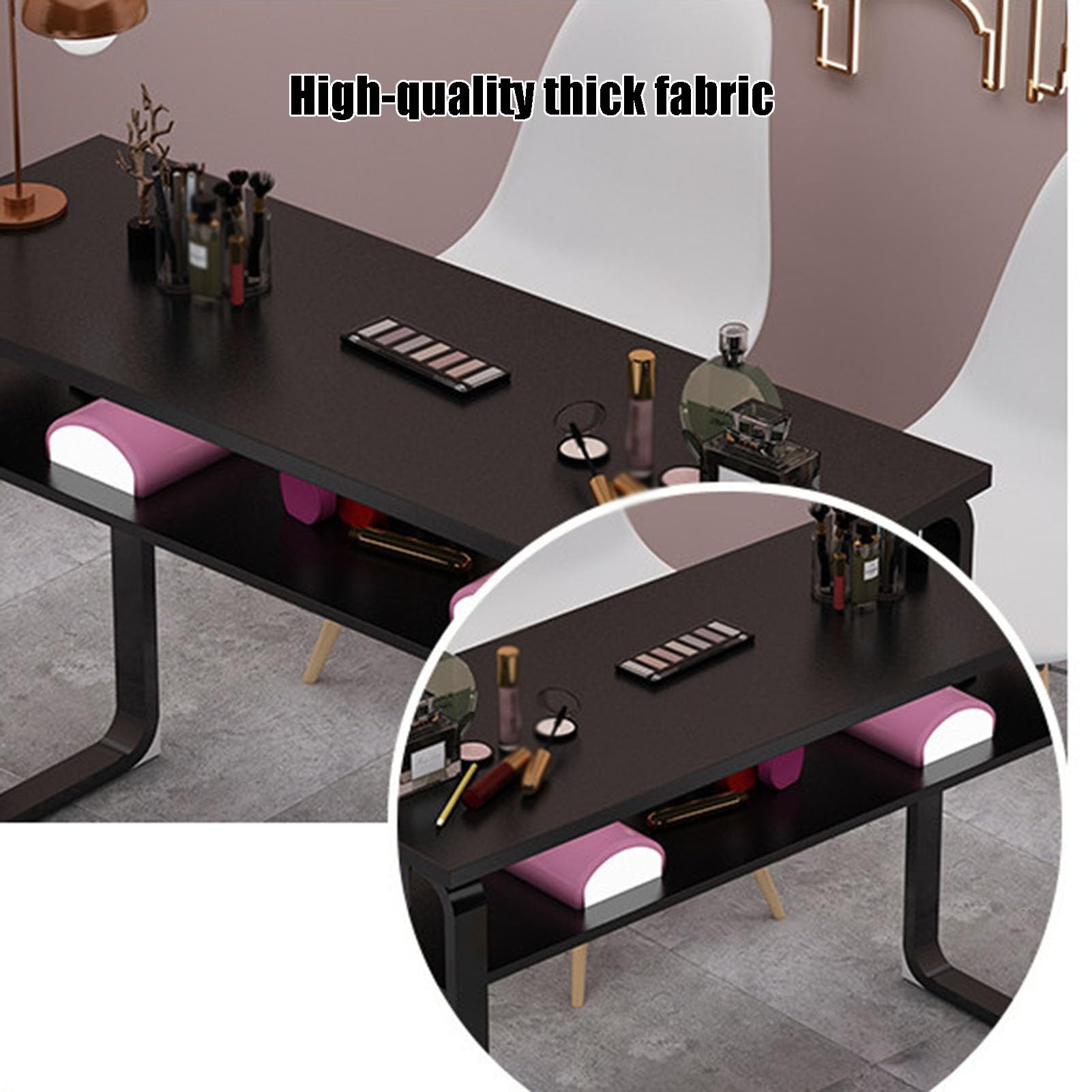 Nageltisch Zweischichtige Nageldesign-Tisch, Für Schönheitssalons Oder Häusliche Nutzung – Nageldesign-Technik-Arbeitsstation(White-2,160x40x75cm)