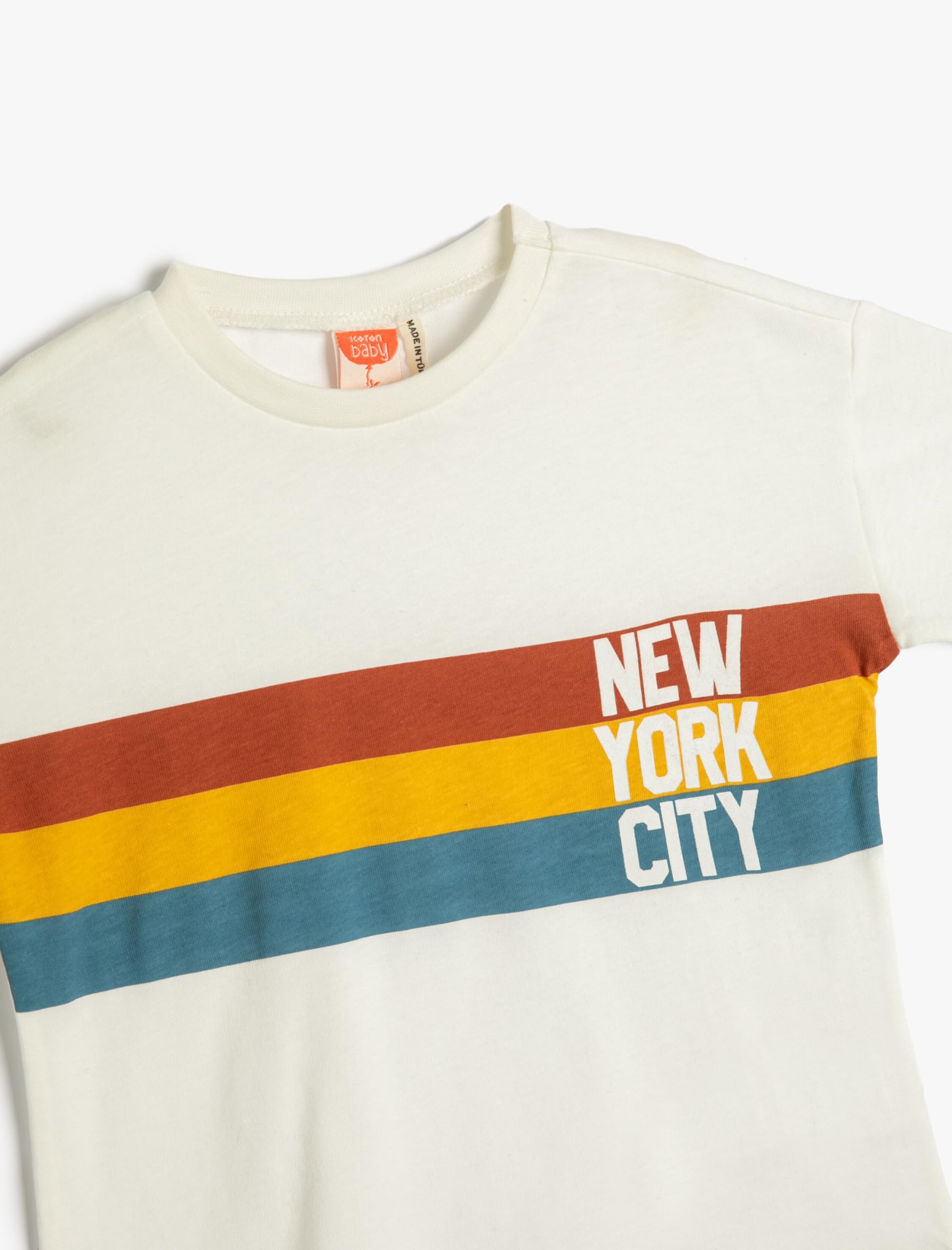 Koton Koszulka Niemowlęta T-shirt Short Sleeve Crew Neck Printed Cotton