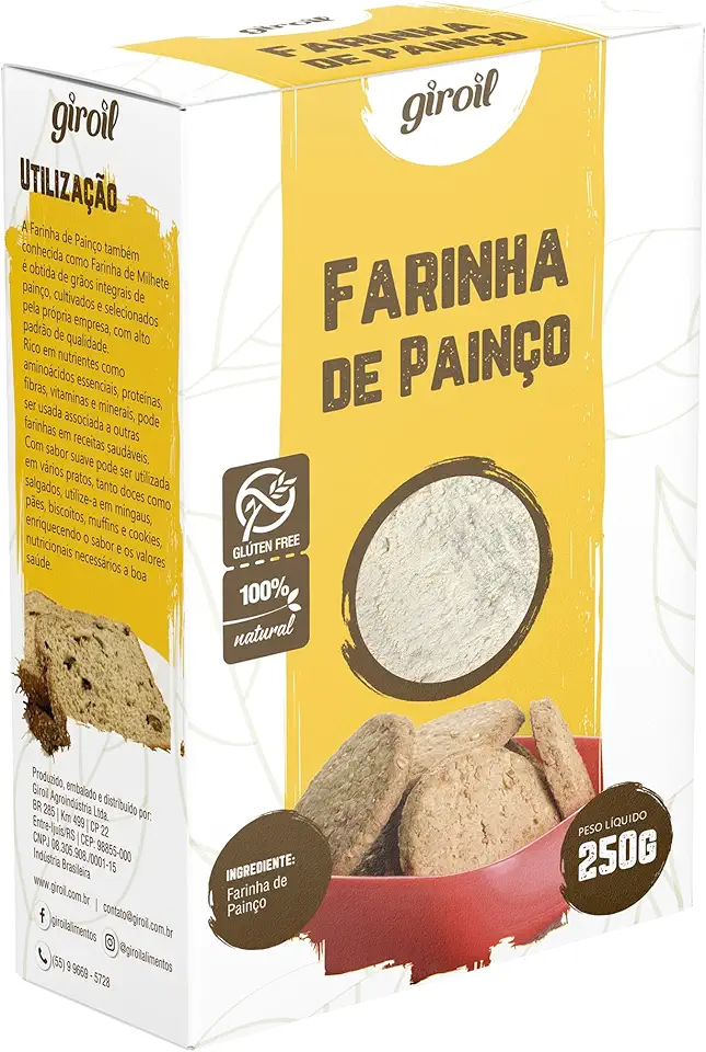 Farinha de Painço Giroil: qualidade e pureza em 250g