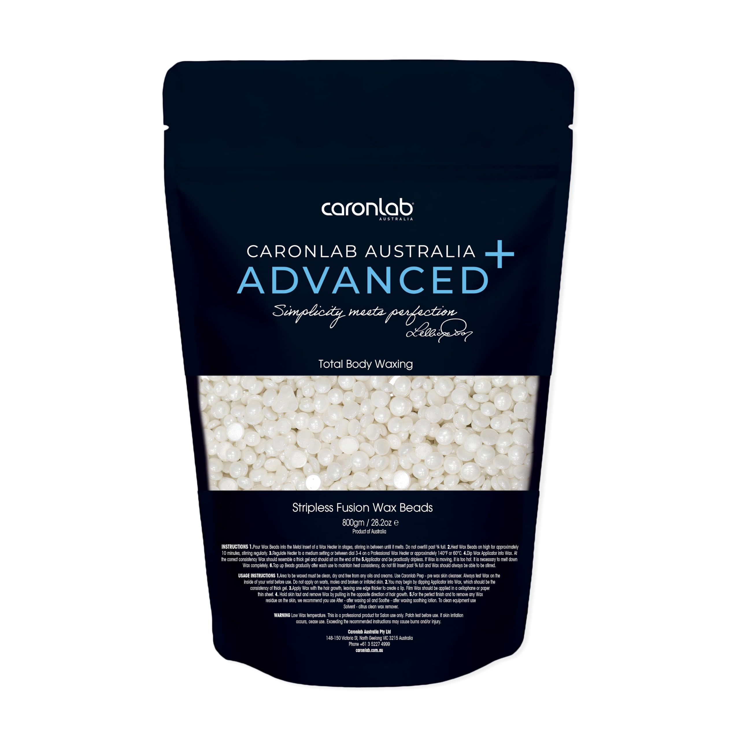 Caronlab Advanced+ Stripless Fusion Wax Beads 28.2 oz Hard Strip & Film