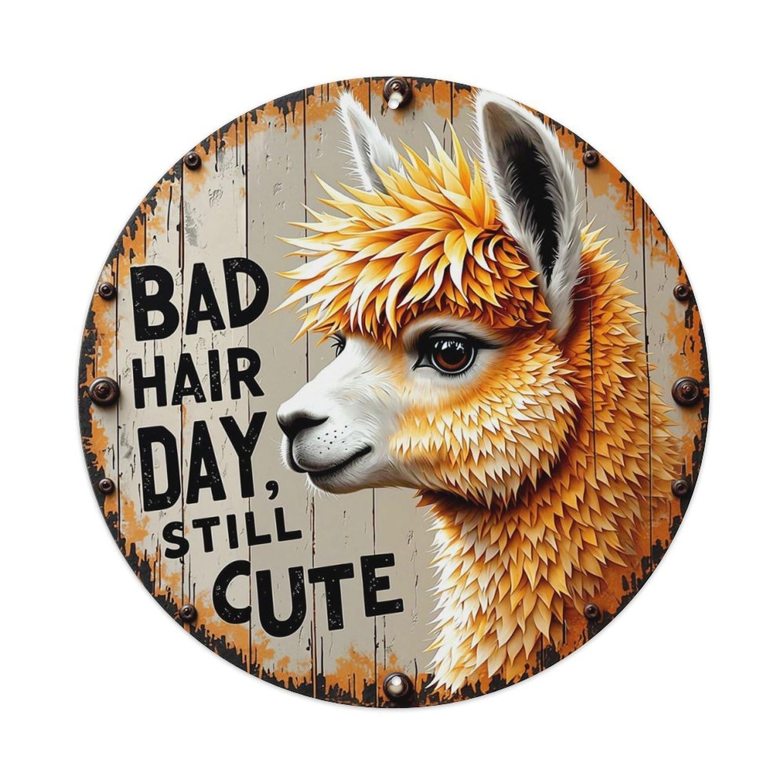 Bad Hair Day Still Cute Metal Tin Sign Plaque