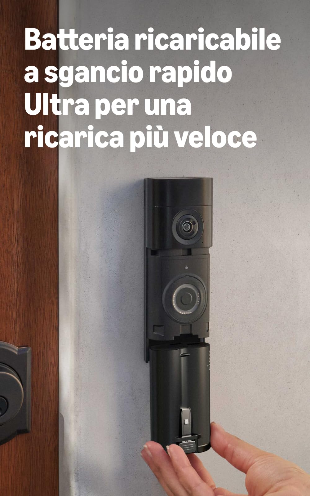 Ring Videocitofono Pro a batteria (Battery Video Doorbell Pro) (ultimo modello) | Campanello videocamera | Retinal 4K | Zoom 10x | Batteria Ultra | Prova gratuita 30 giorni del piano abbonamento Ring