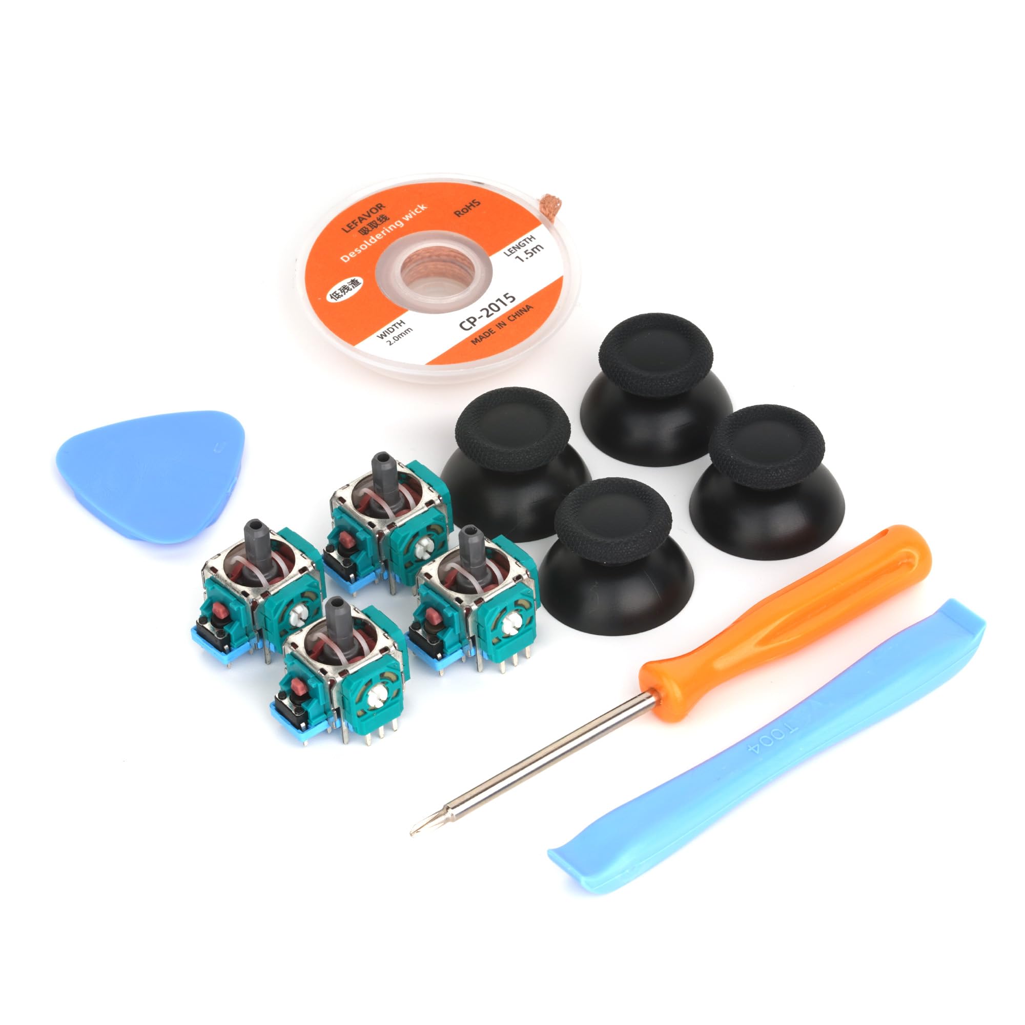 Lot de 4 sticks pour manette PS5, joystick 3D analogique avec joystick - Kit de réparation pour Playstation 5