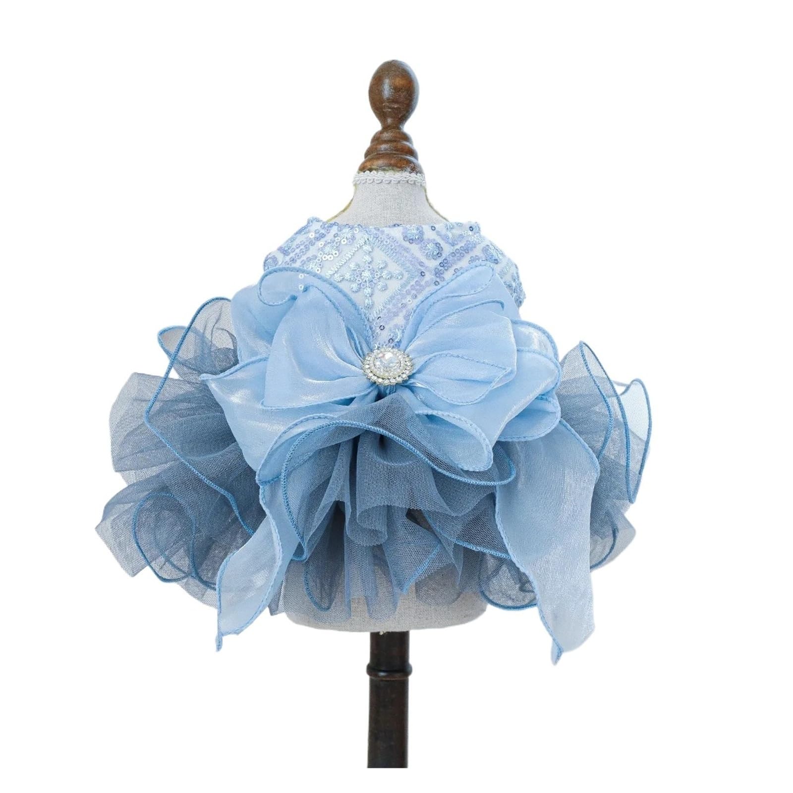 Robe de mariée pour chien Galaxie Bleue en gaze pour photos de mariage de vos animaux