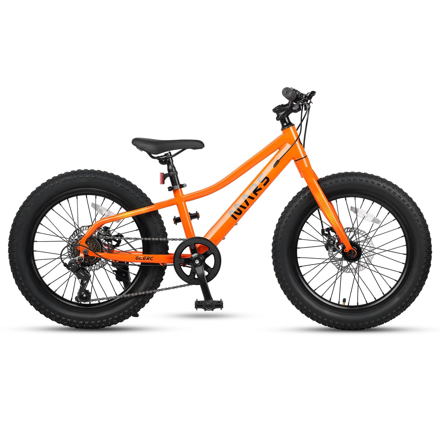 Glerc Mars 20 24 Pollici Mountain Bike per Bambini di 6-12 Anni, Cambio Shimano a 6 Marce, Freni a Disco
