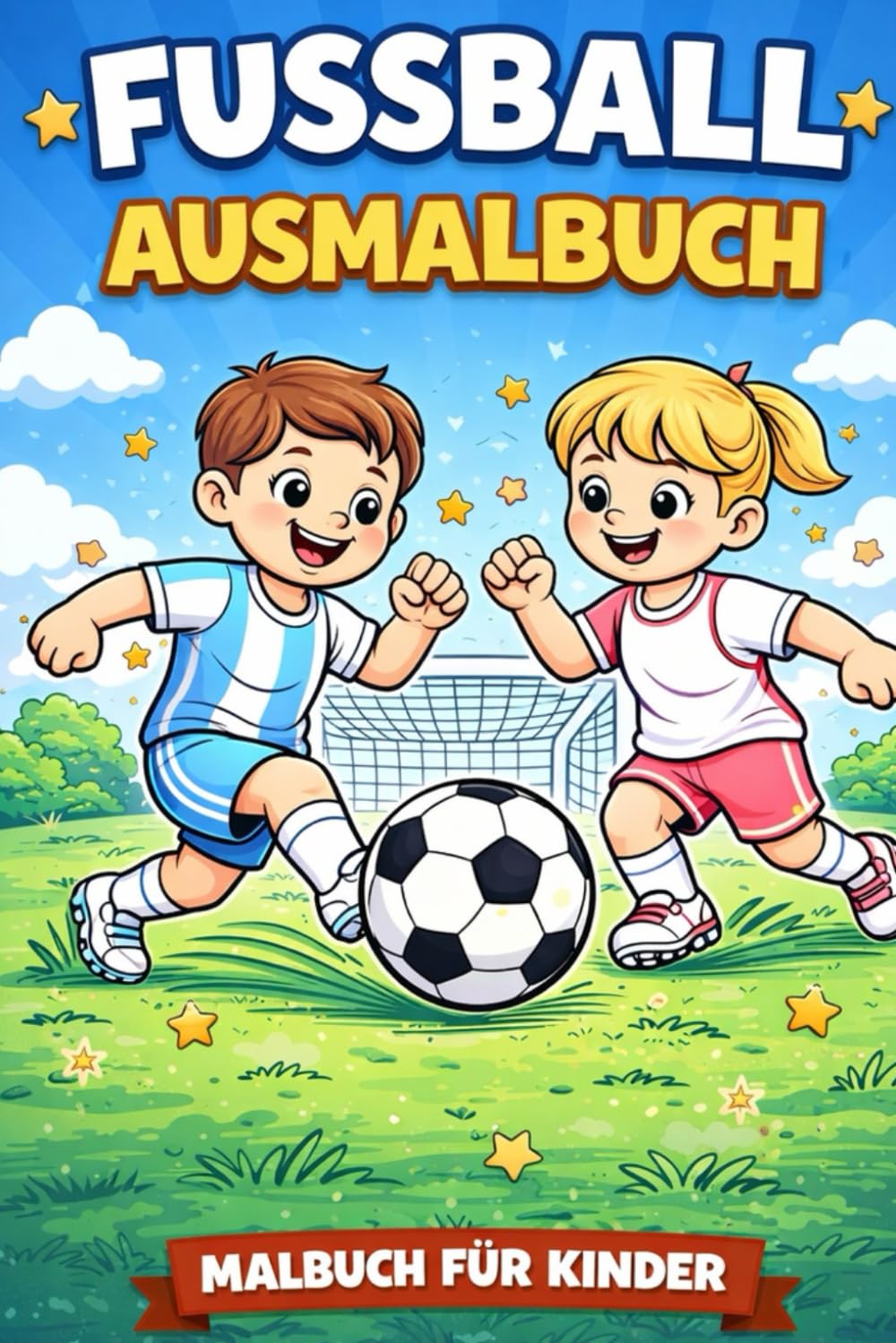 Fußball Ausmalbuch für Kinder: Tolle Fußballmotive zum Ausmalen