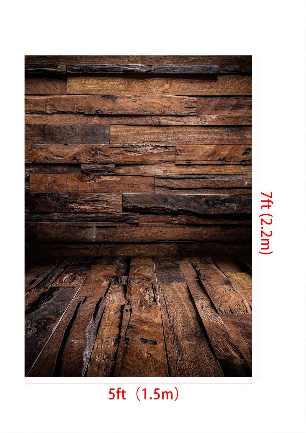 Kate Retro Brown Wood Photo Backdrop 1.5x2.2m Vintage Wooden Board Photography Background for Newborn Baby Portrait Photo Studio - Image 4