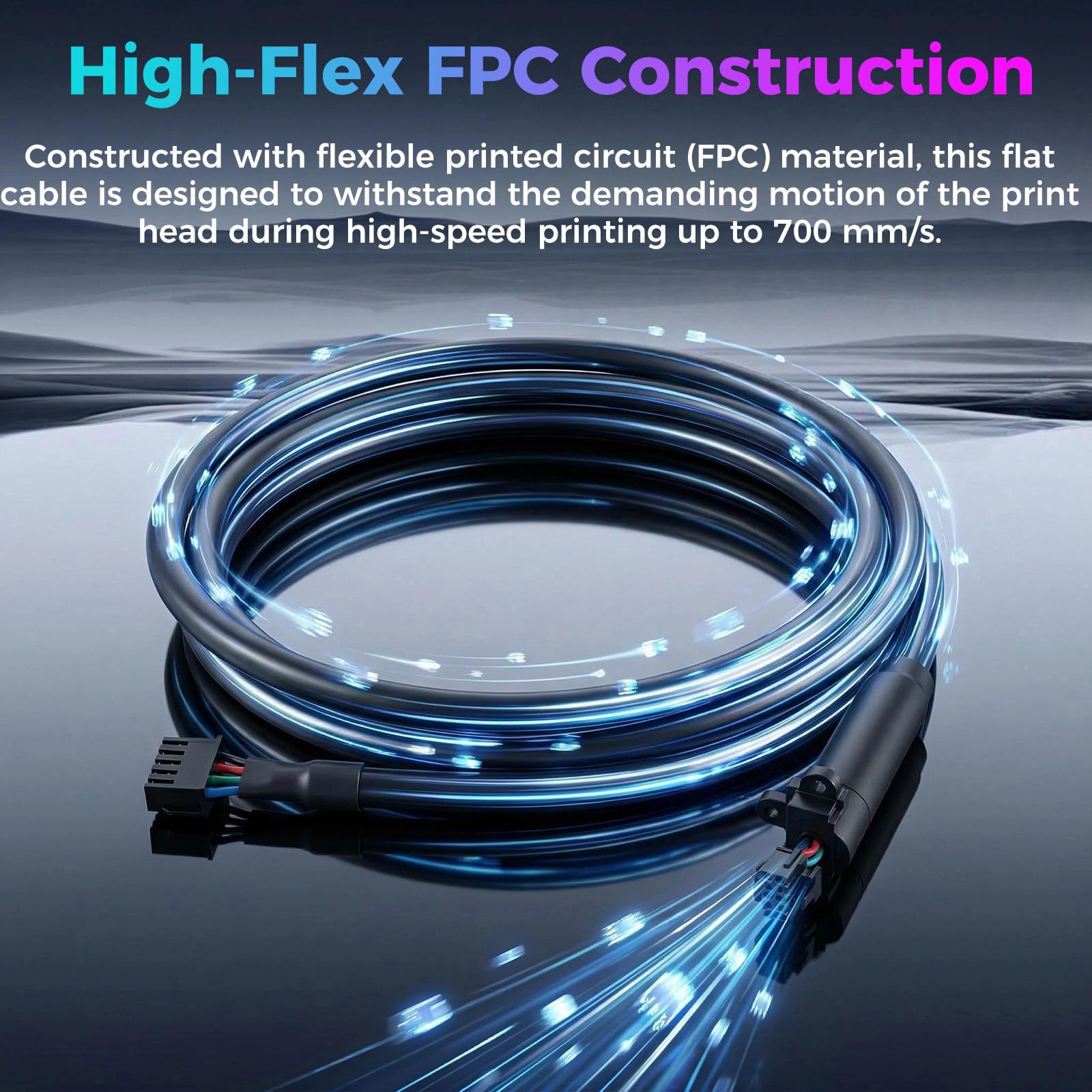 Creality Câble de tête d'impression officiel Ender 5 Max, câble de connexion de buse d'origine FPC plat et flexible, câble adaptateur Hotend pièces de rechange pour imprimante 3D Creality Ender 5 Max