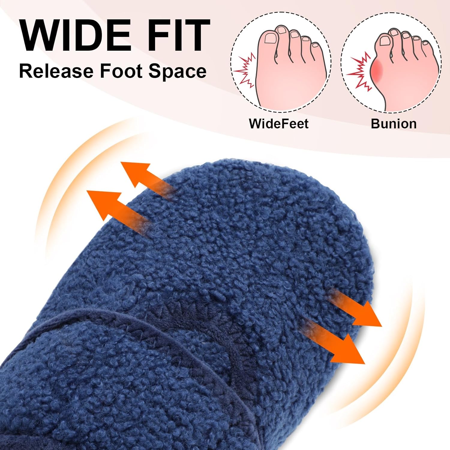 BARERUN Women Slippers Adjustable Wide Diabetic House Slippers for Women Soft-Lightweight House Shoes with Rubber Sole Indoor/Outdoor - Image 4