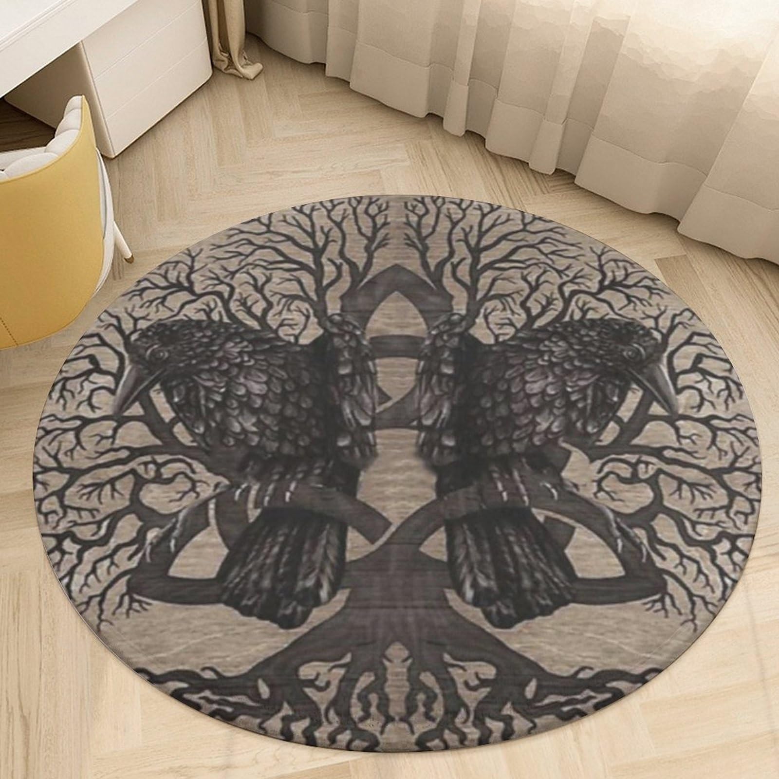 Tapis salon et chambre à coucher motif viking pour ambiance cosy