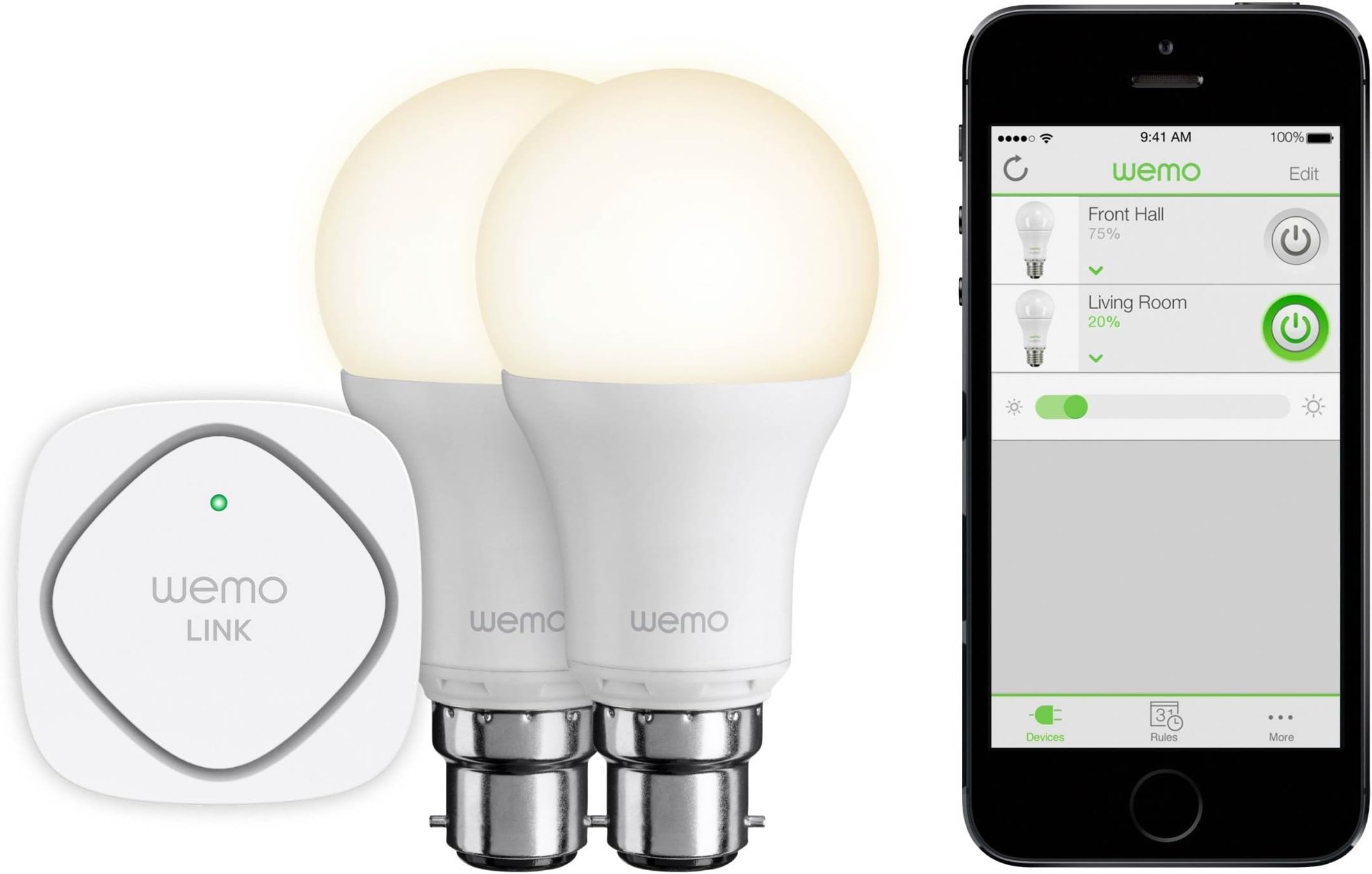 WeMo Smart LED Lighting Starter Set, Wi-Fi Enabled (Discontinued by Manufacturer)