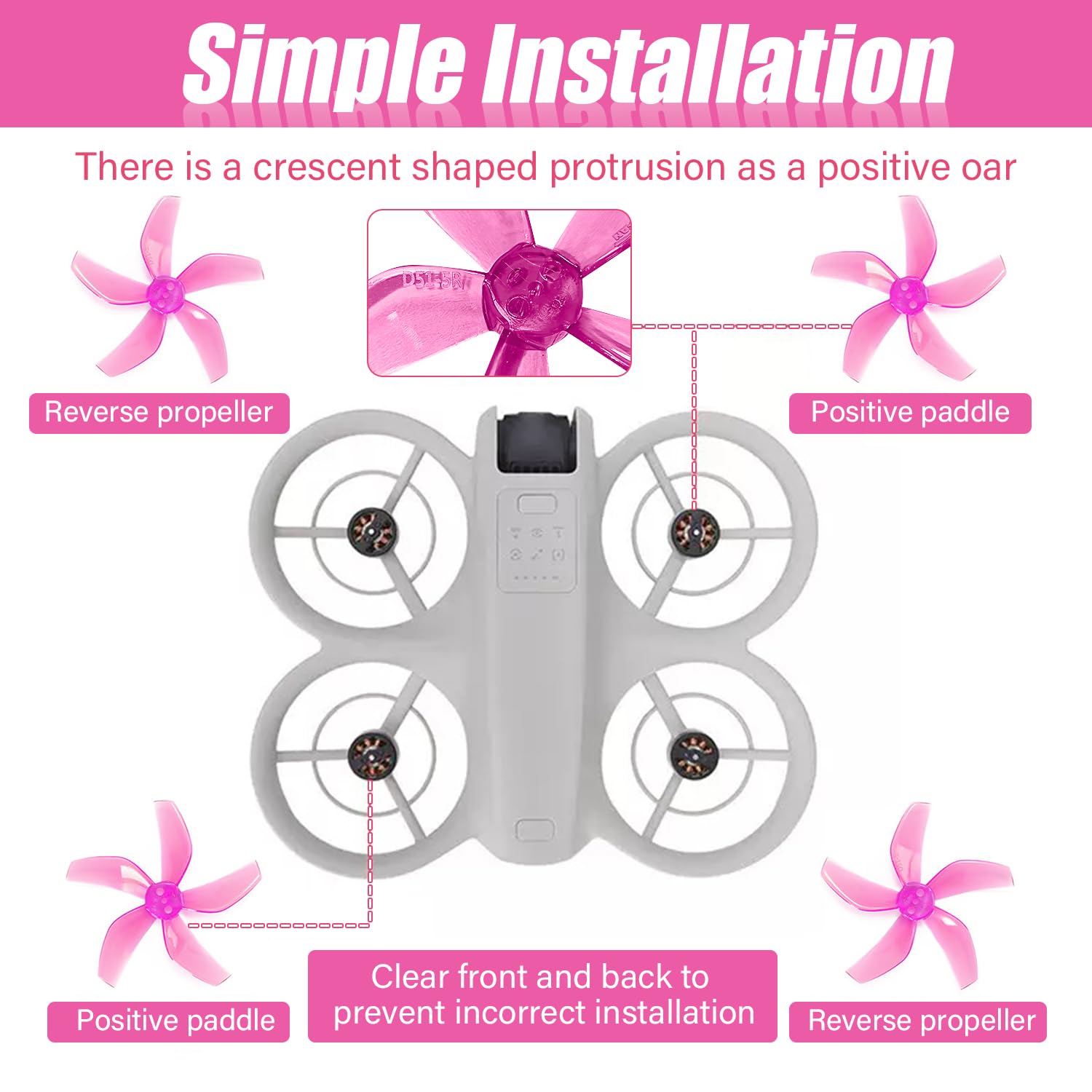 2 Paar Geräuscharme Propeller Für DJI NEO - Orange Ersatzflügel Inkl. Zubehör