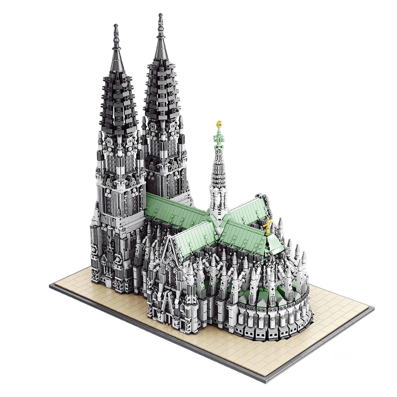 MikaBrical Kölner Dom Architektur Klemmbausteine 8614 Teile Gotisches Modular Building Modell Bausatz Set Sammlerstück für Erwachsene (Ohne Originalverpackung)