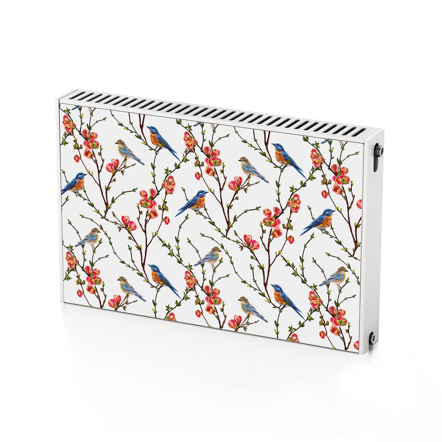 Tapis magnétique de radiateur oiseaux 90x60 cm décoration amovible pour chauffage