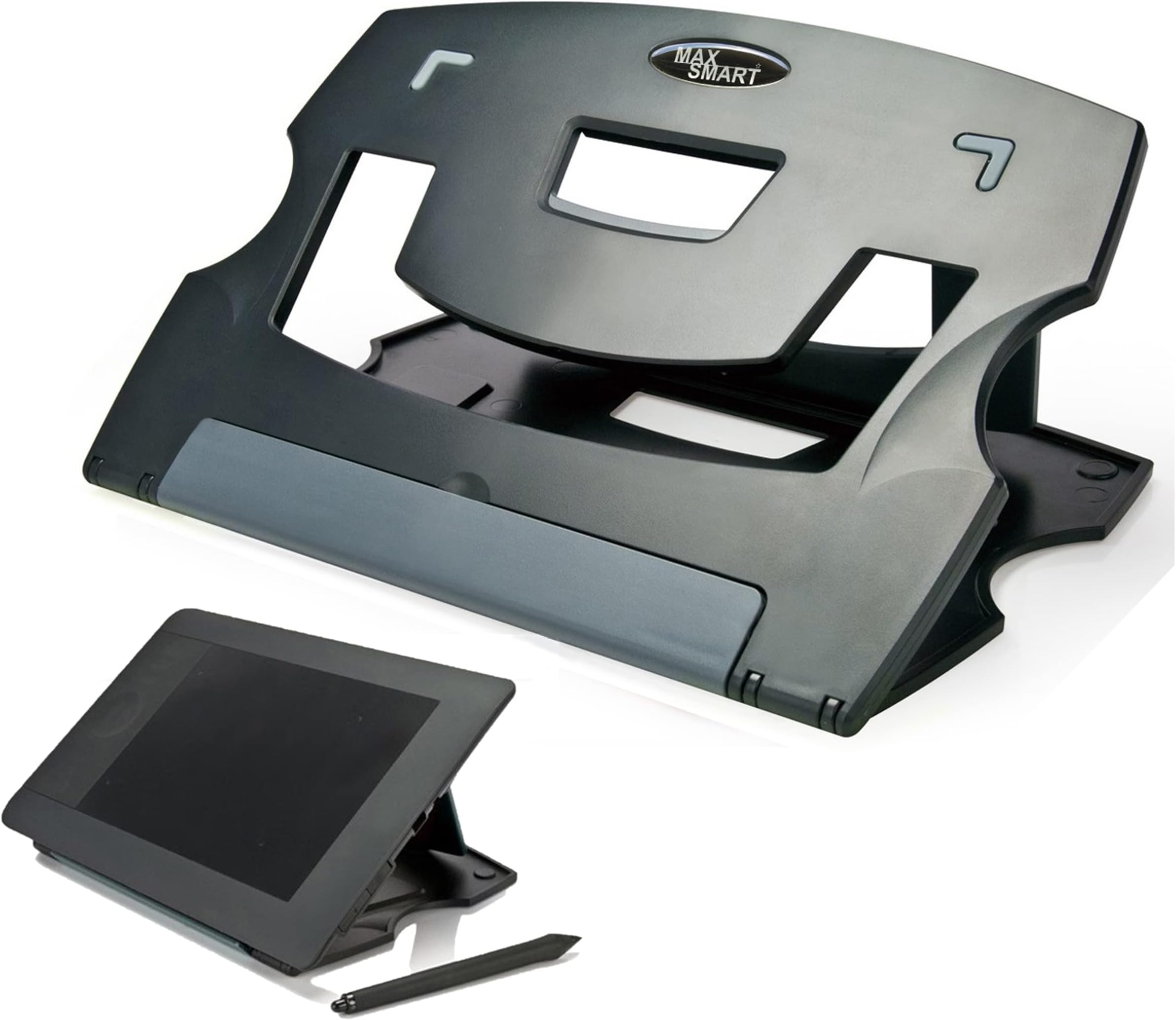 MAX SMART Office Ventilated Laptop Stand Riser for Apple/HP/DELL/Acer/Toshiba/Lenovo/Sony/Asus Laptop Notebooks (Gray)