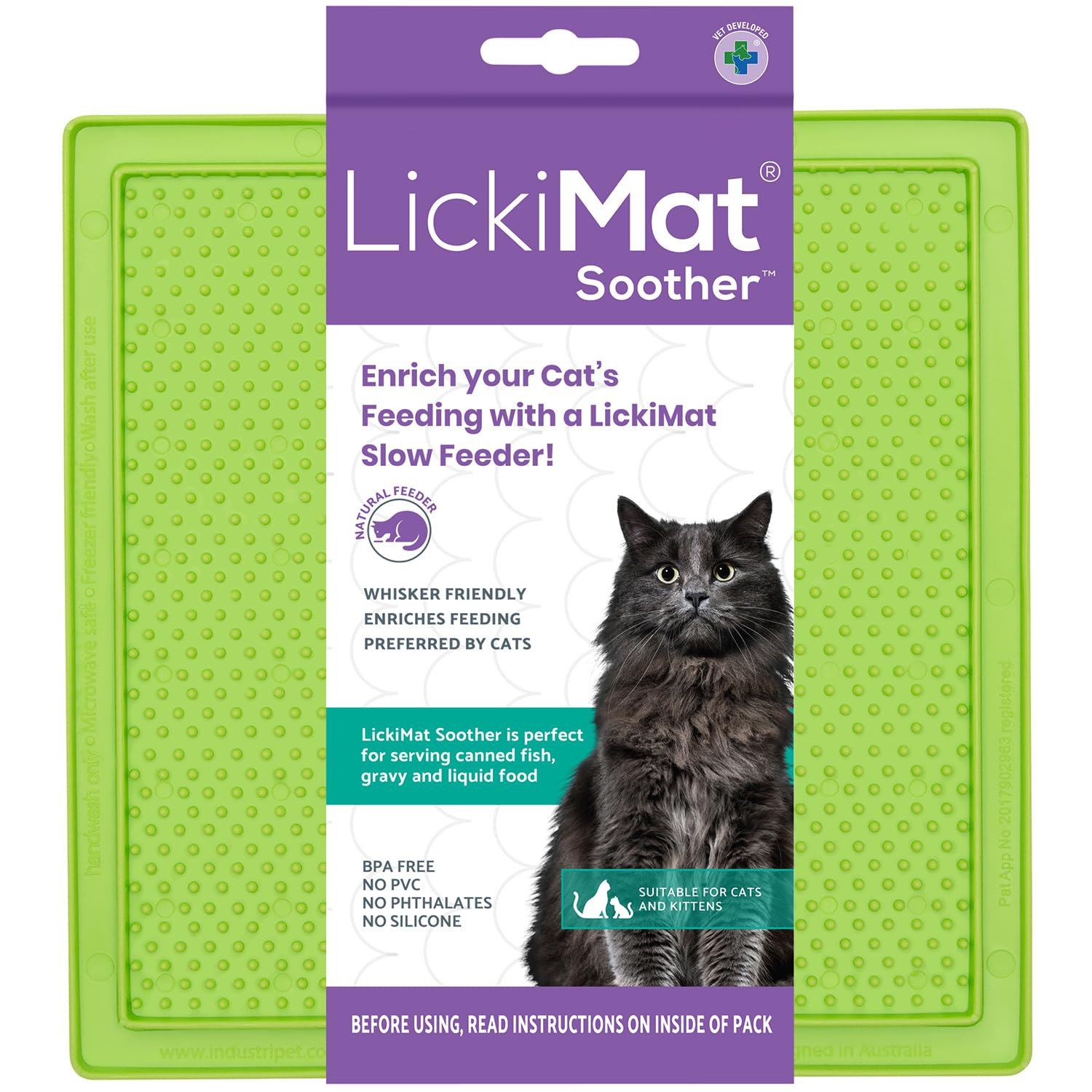 Alimentation lente pour chat avec le tapis LickiMat souple