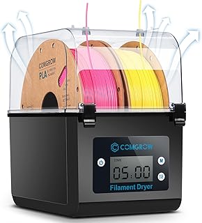 Comgrow 3D Drucker Filament Trockner Box,3D Filament Speicher, hält Filamente trocken während des 3D Drucks, kompatibel mit 1.75mm/2.85mm PLA PETG ABS Material, Filament Trockner, Spulenhalter