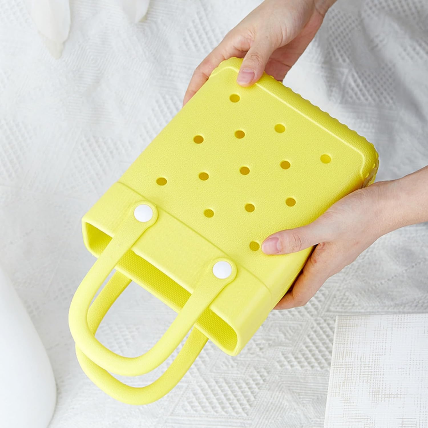 GBB Rubber Beach Bag X-Small Beach Tote Bag Waterproof Mini Tote Bag for the Boat Pool Sports Travel Bag Open Handbag - Image 2