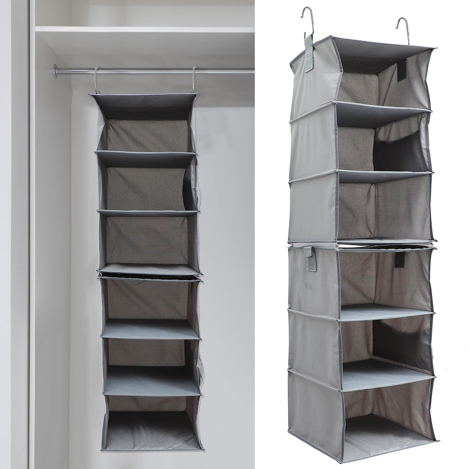 Multilayer Hängeregal aus Oxford Gewebe Abnehmbarer Kleiderschrank Organizer für Kleidung Aufbewahrung Verschleißfest für Schlafzimmer und Schrankorganisation