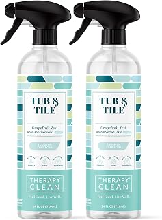 Bathroom Cleaner Spray 24 fl oz. (2-Pack) - Daily Shower Cleaner for Soap Scum, Hard Water Stains – Non-Toxic, Bleach-Free, Foaming Formula for Grout, Tile, Tubs, Glass and Bathroom