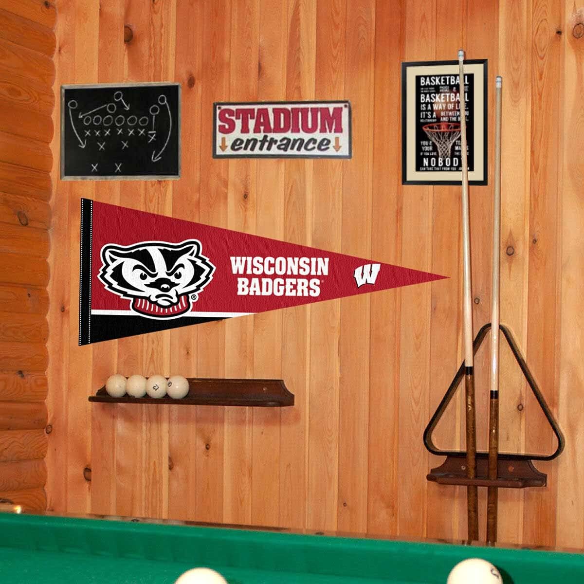 Wisconsin Badgers Full Size Bucky Head Pennant - Image 2
