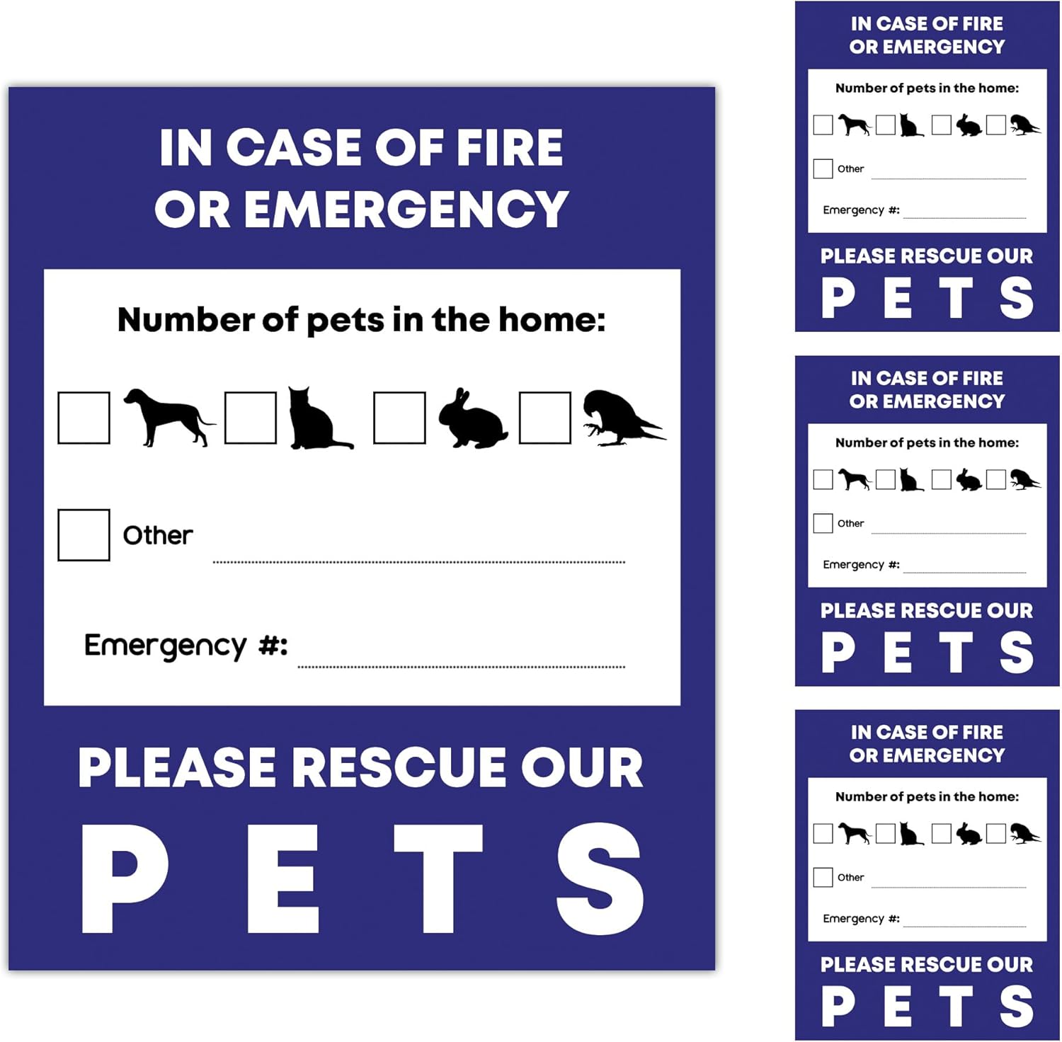 Amazon.com: JOR Pet Alert Safety Stickers, at-A-Glance Readable Alert ...