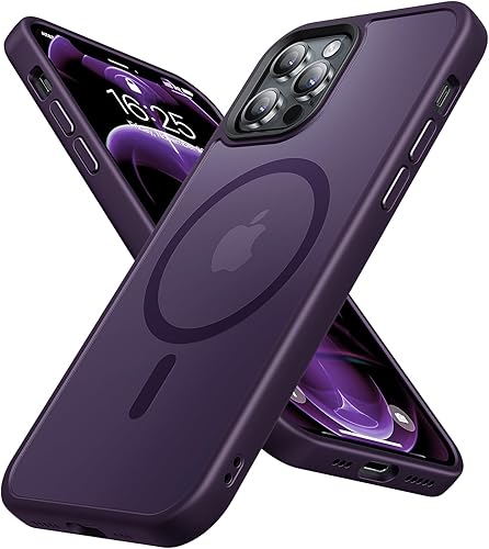 STBYSP Funda magnética para iPhone 12 Pro Max, compatible con carga inalámbrica MagSafe, protección militar contra caídas, tacto agradable a la piel