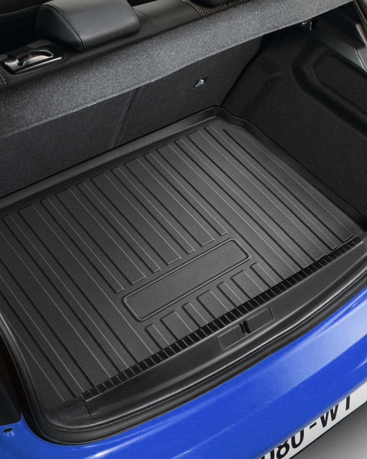 TPE Mata do Bagażnika do Peugeot 208 E-208 2020-2025 | Dywanik do bagażnika Oryginalna, Maty do Bagażnik z Wysokimi Krawędziami, Akcesoria Antypoślizgowymi i Wodoodpornymi