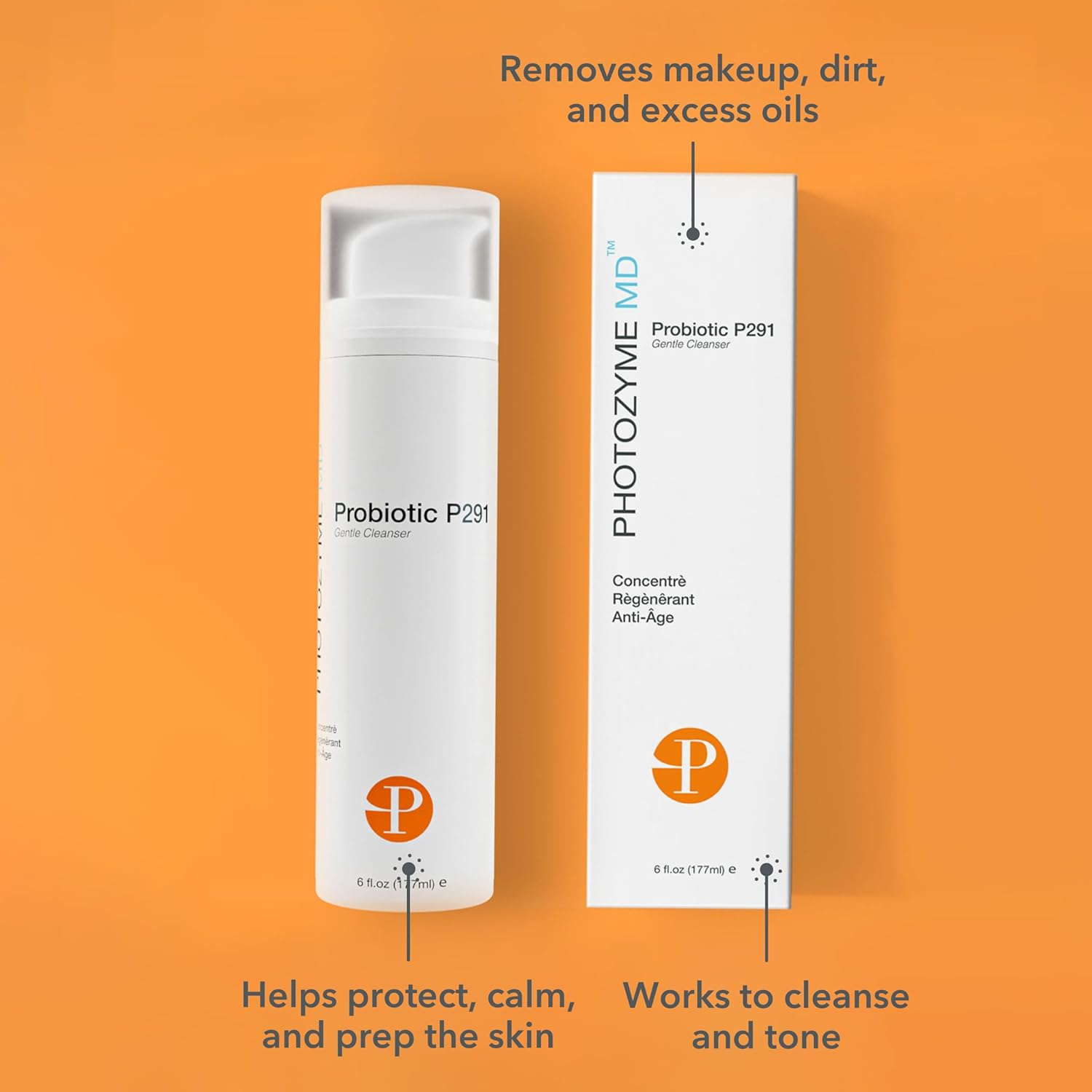 Photozyme Probiotic P291 Gentle Cleanser - Face Wash That Cleans and Tones - Removes Makeup and Impurities - pH Balances The Skin - Promotes Healthy Skin - 6 fl oz./177 ml - Image 3