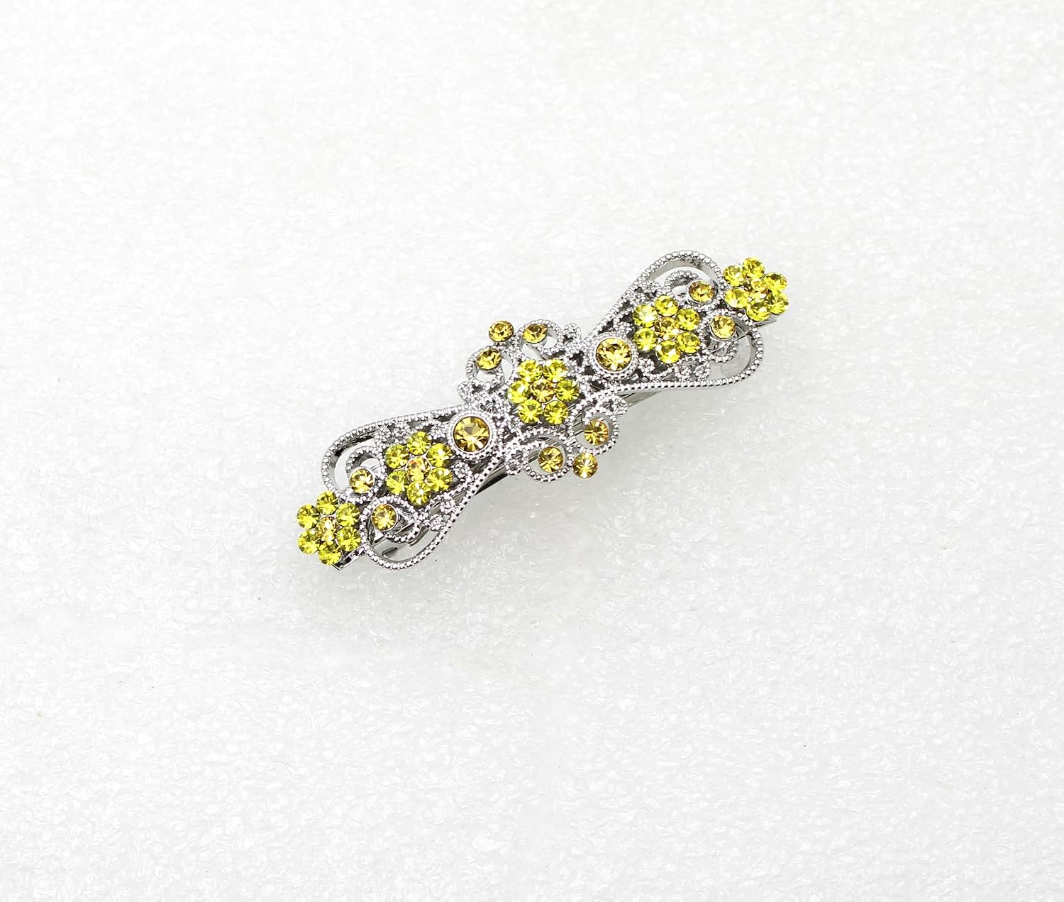 Faship Citine Yellow Small Floral Hair Barrette Clip