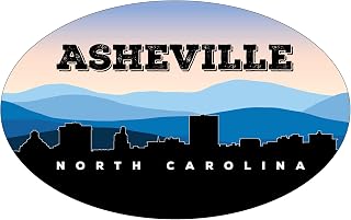 Asheville North Carolina Blue Ridge Mountains Hipster Brewery Souvenir Oval Decal Sticker
