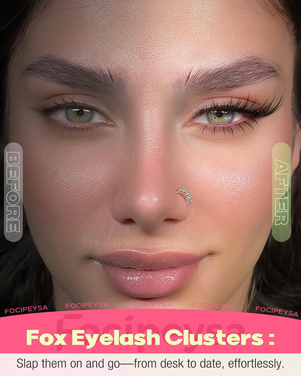 Focipeysa Wispy Lash Clusters - Fox Eye Lashes -2 Focipeysa Wispy Lash Clusters - Fox Eye Lashes -2