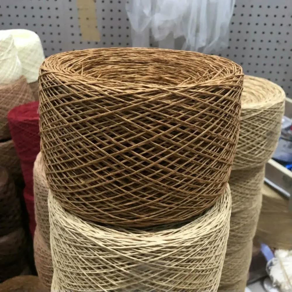 Przędza papierowa z rafii do szydełkowania i robienia na drutach, 700 m, 250 g, wielokolorowa wstążka z rafii do majsterkowania, idealna do kapeluszy i toreb