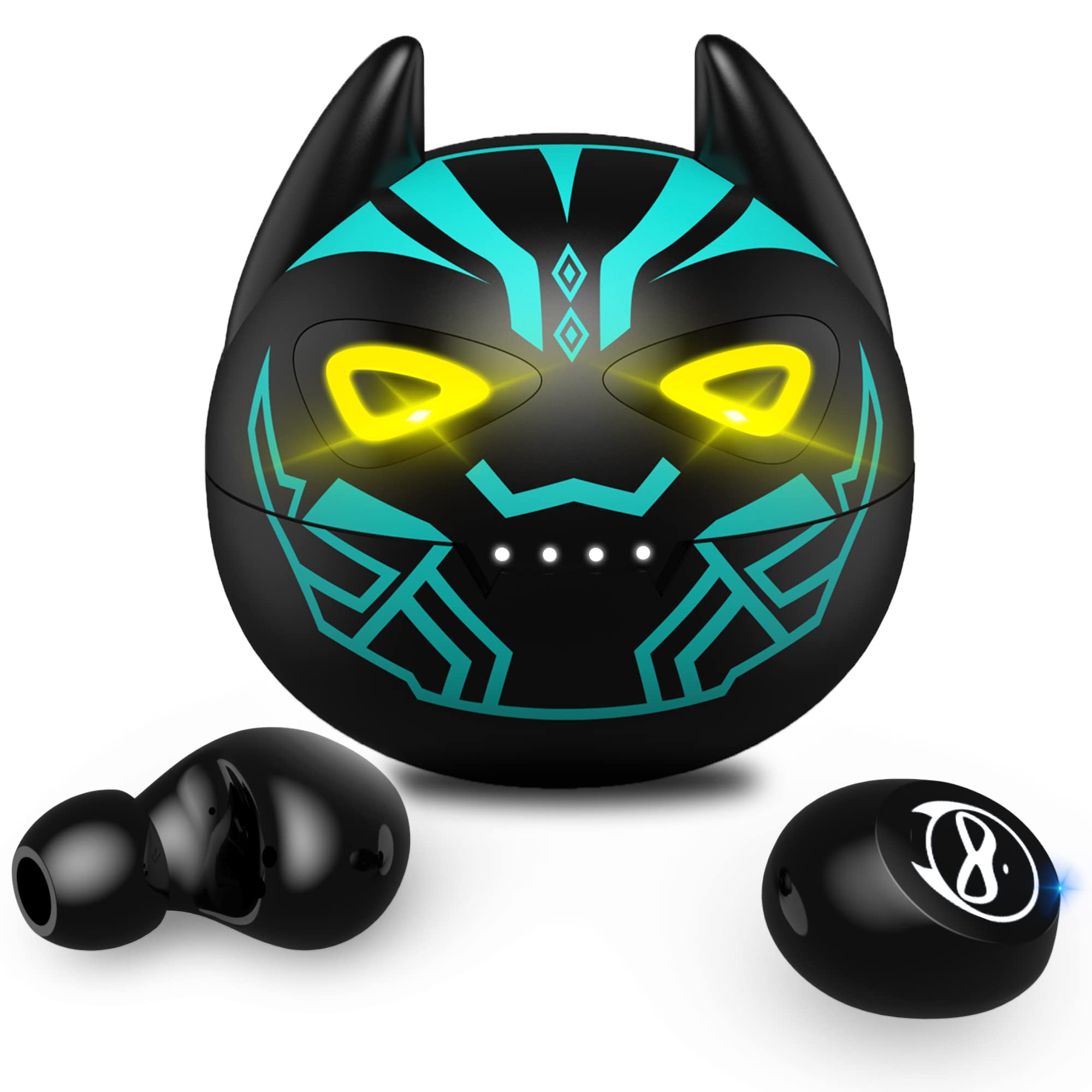 Gaming Earbuds Kids Bluetooth Earbud 5.3 in-Ear Headphones with Mic 36H Playtime IPX6 Waterproof Touch Control HiFi Stereo LED Display Kids Wireless Ear Buds