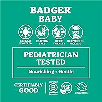 Vista 3 de Badger Mineral Baby - Crema solar SPF 40, 98% orgánico para niños pequeños con óxido de zinc, amplio espectro, seguro para arrecifes, resistente al