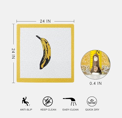 Miniatura 2 de Tapete antideslizante para bañera, tapete de baño antideslizante de 0.6 pulgadas, extra grueso, de secado rápido, tapete de ducha antideslizante,